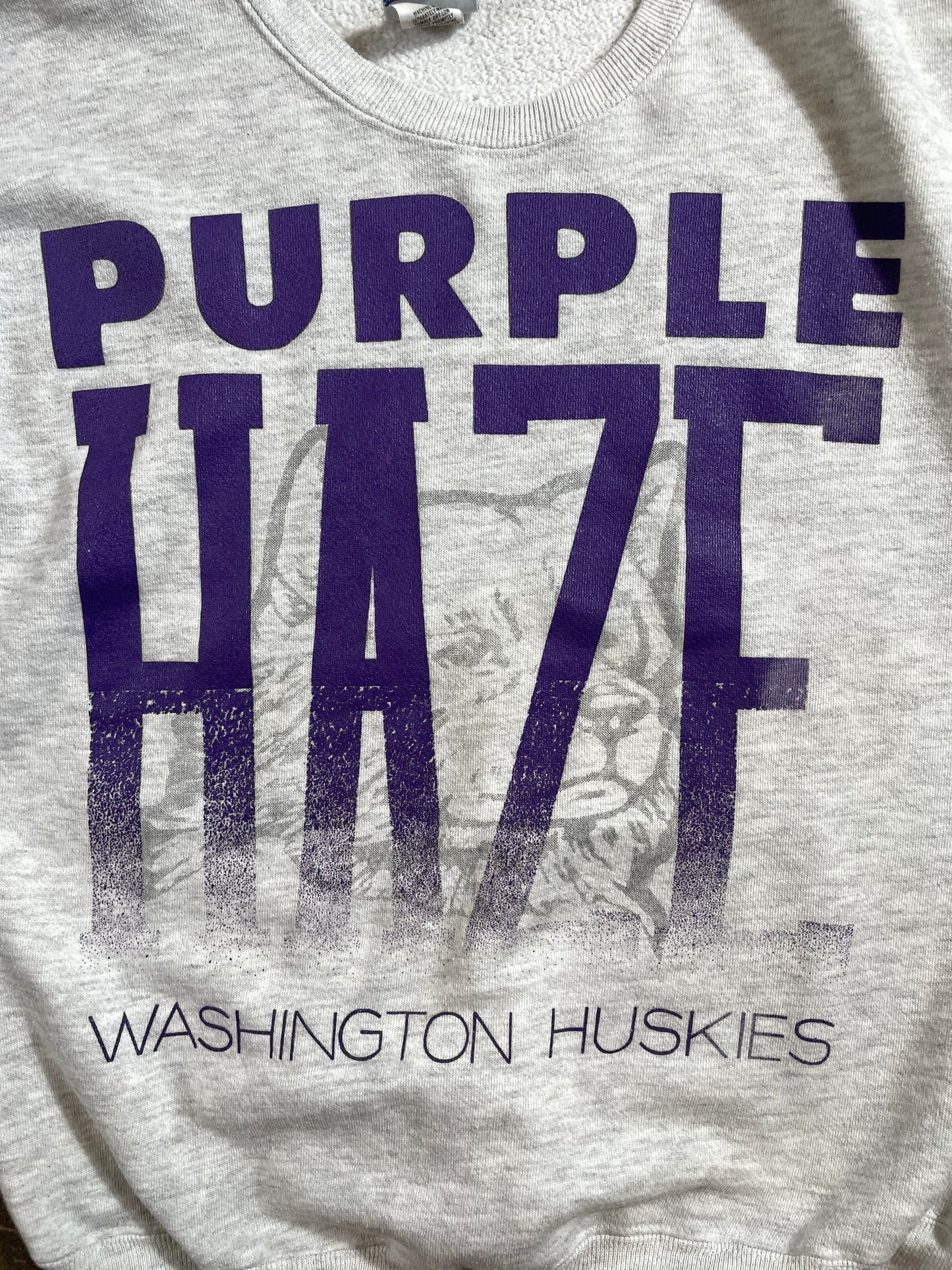 1990s Washington Huskies Purple Haze Crewneck Sweater Large