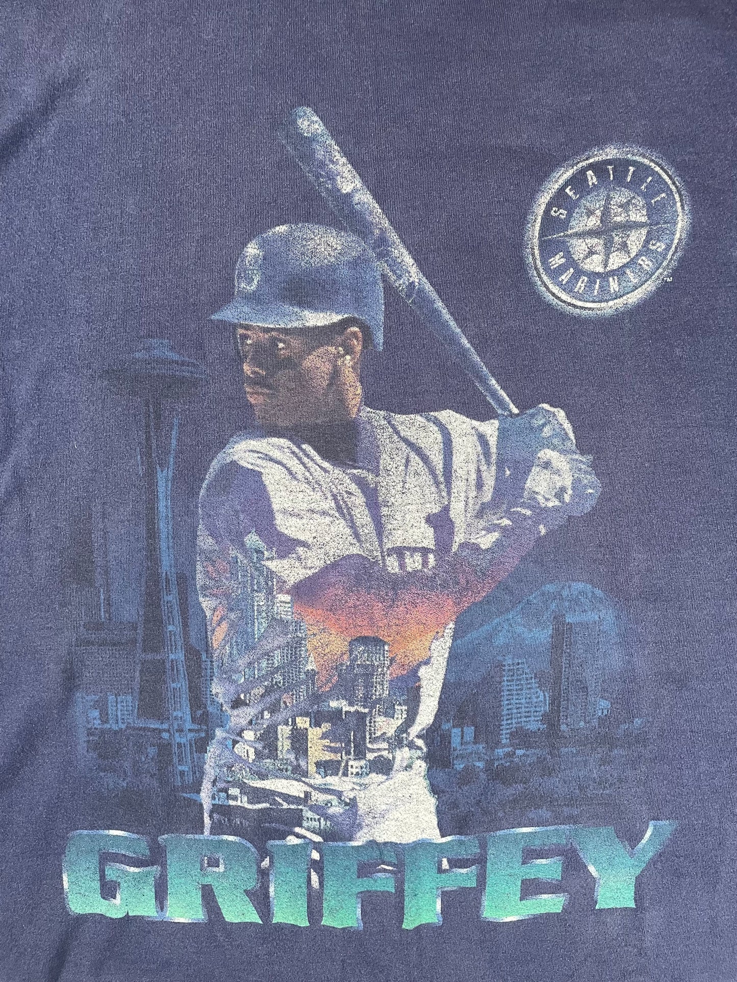 90s Seattle Mariners Ken Griffey Jr Seattle Skyline XL