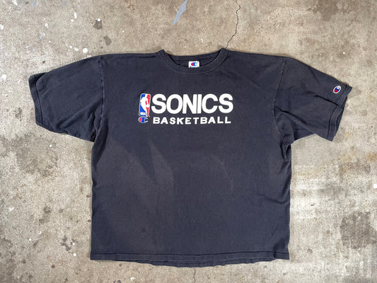 90s Seattle Sonics Champion Reverse Weave T Shirt XXL