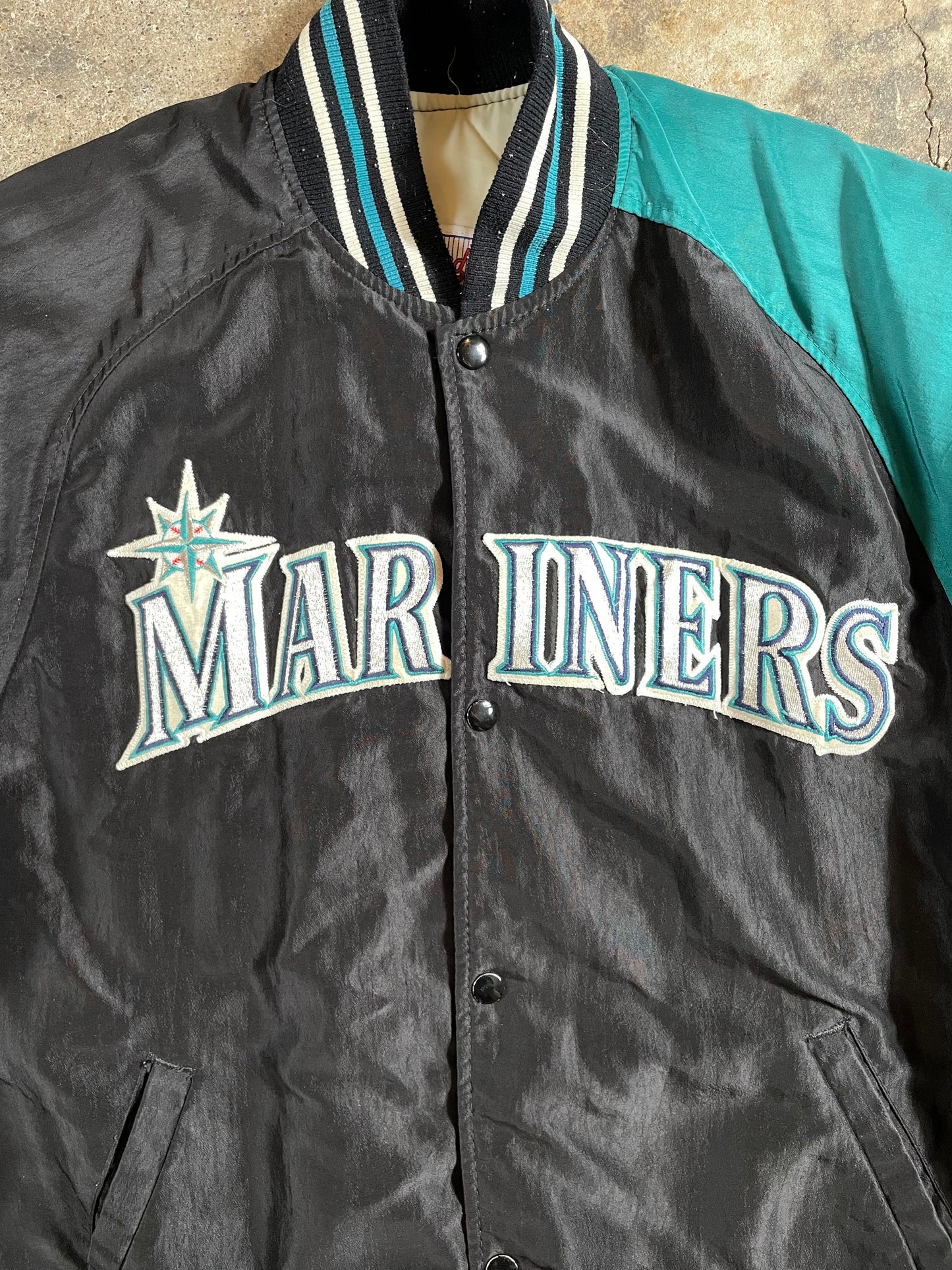 90s Seattle Mariners Starter Diamond Collection Bomber Jacket Large