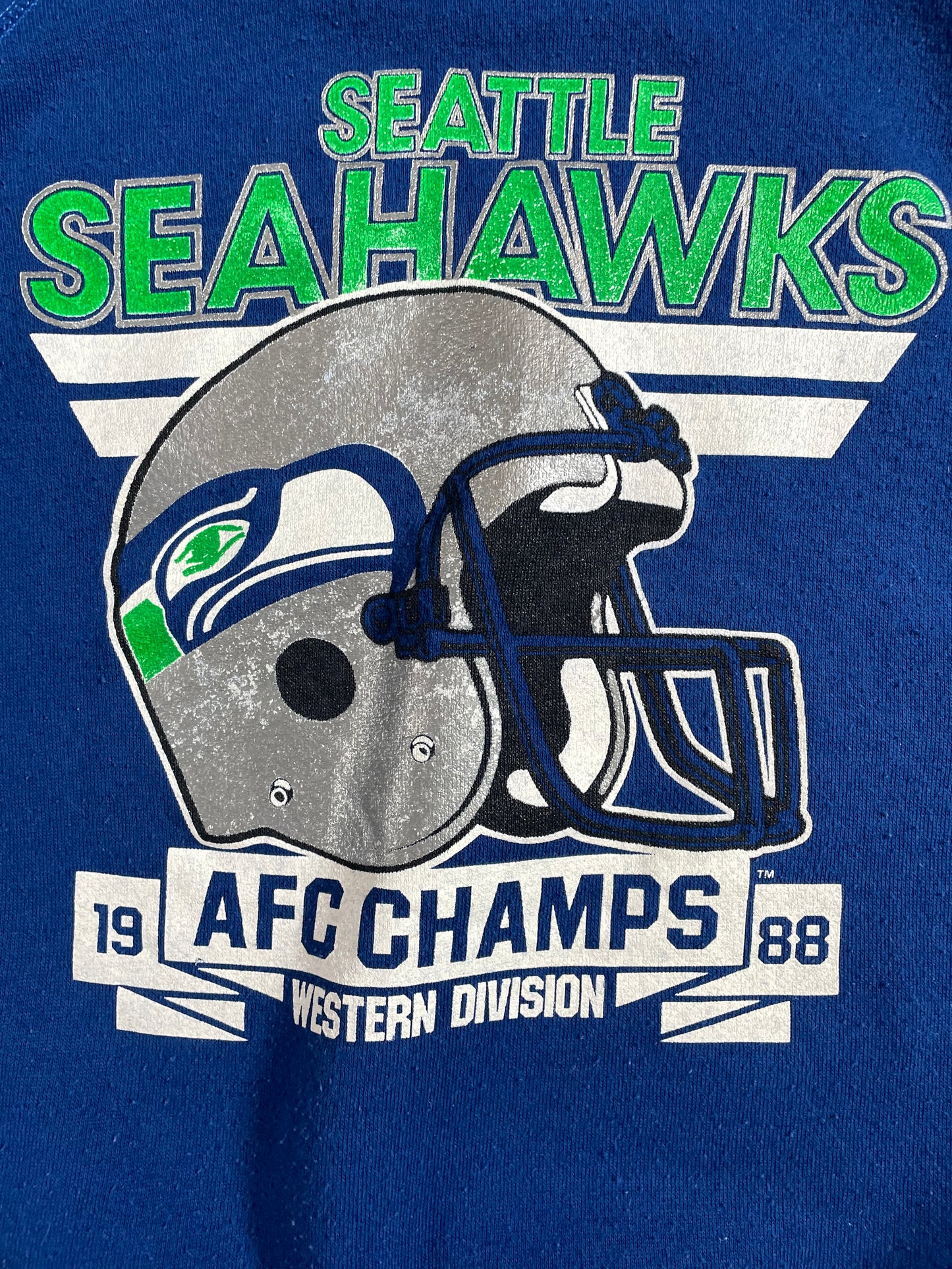 1988 Seattle Seahawks AFC Champions Vintage Sweatshirt XL