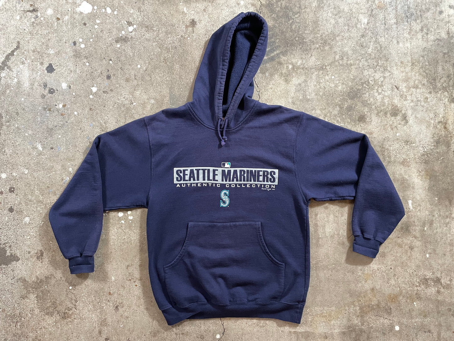 2001 Majestic Seattle Mariners Hoodie Medium M