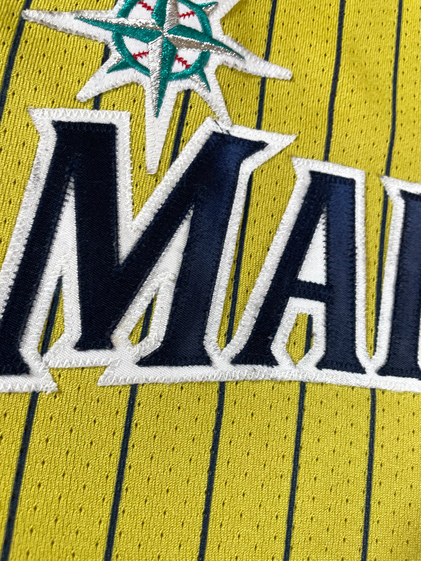 2000s Seattle Mariners Majestic Made In USA XL Lime Yellow Jersey