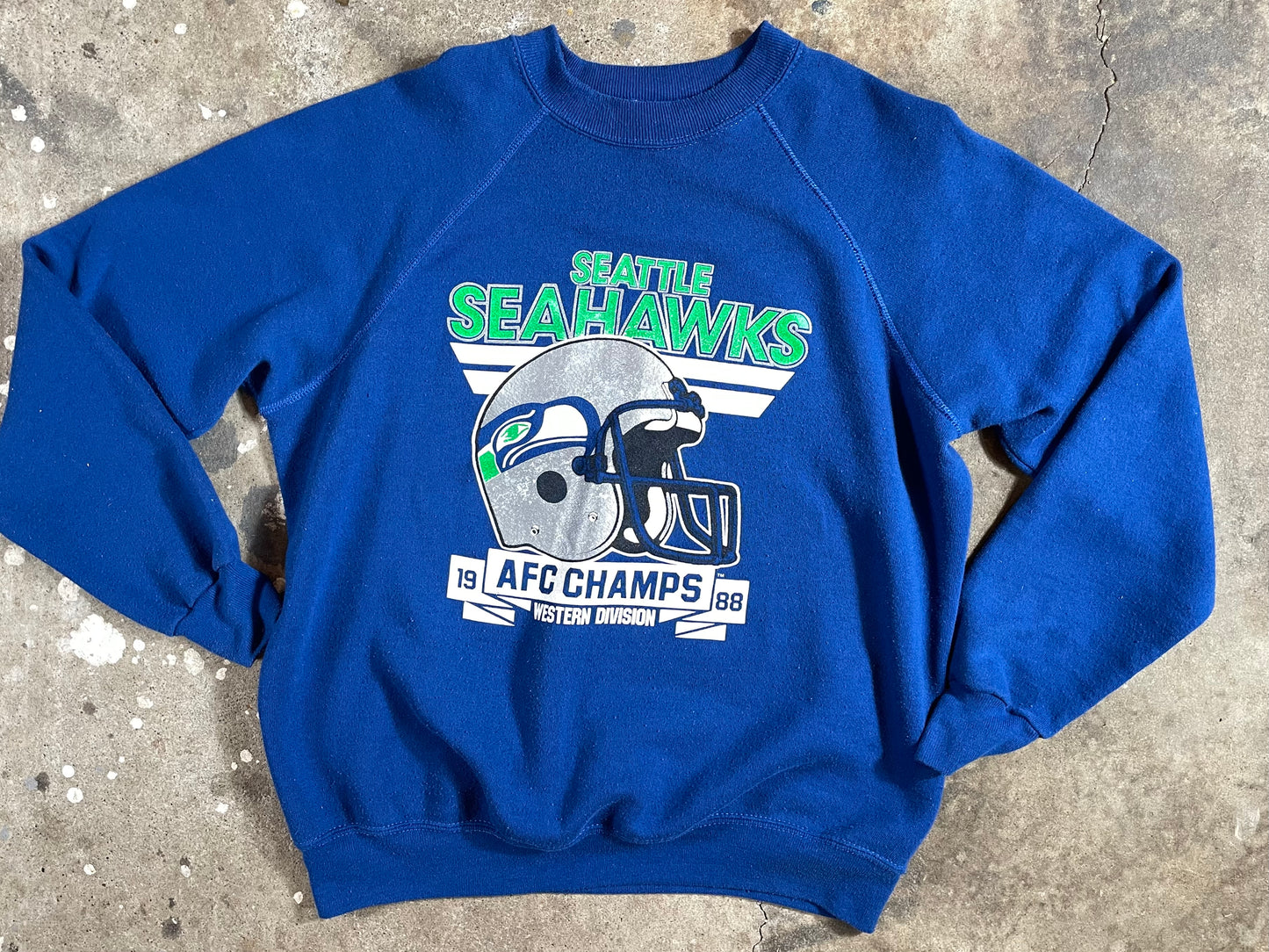 1988 Seattle Seahawks AFC Champions Vintage Sweatshirt XL