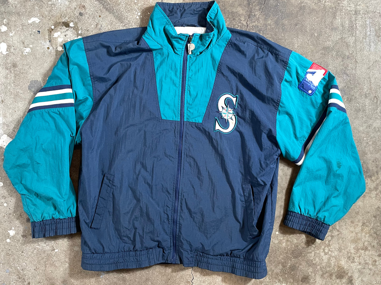 1990s Seattle Mariners Pro Player Windbreaker Jacket XL