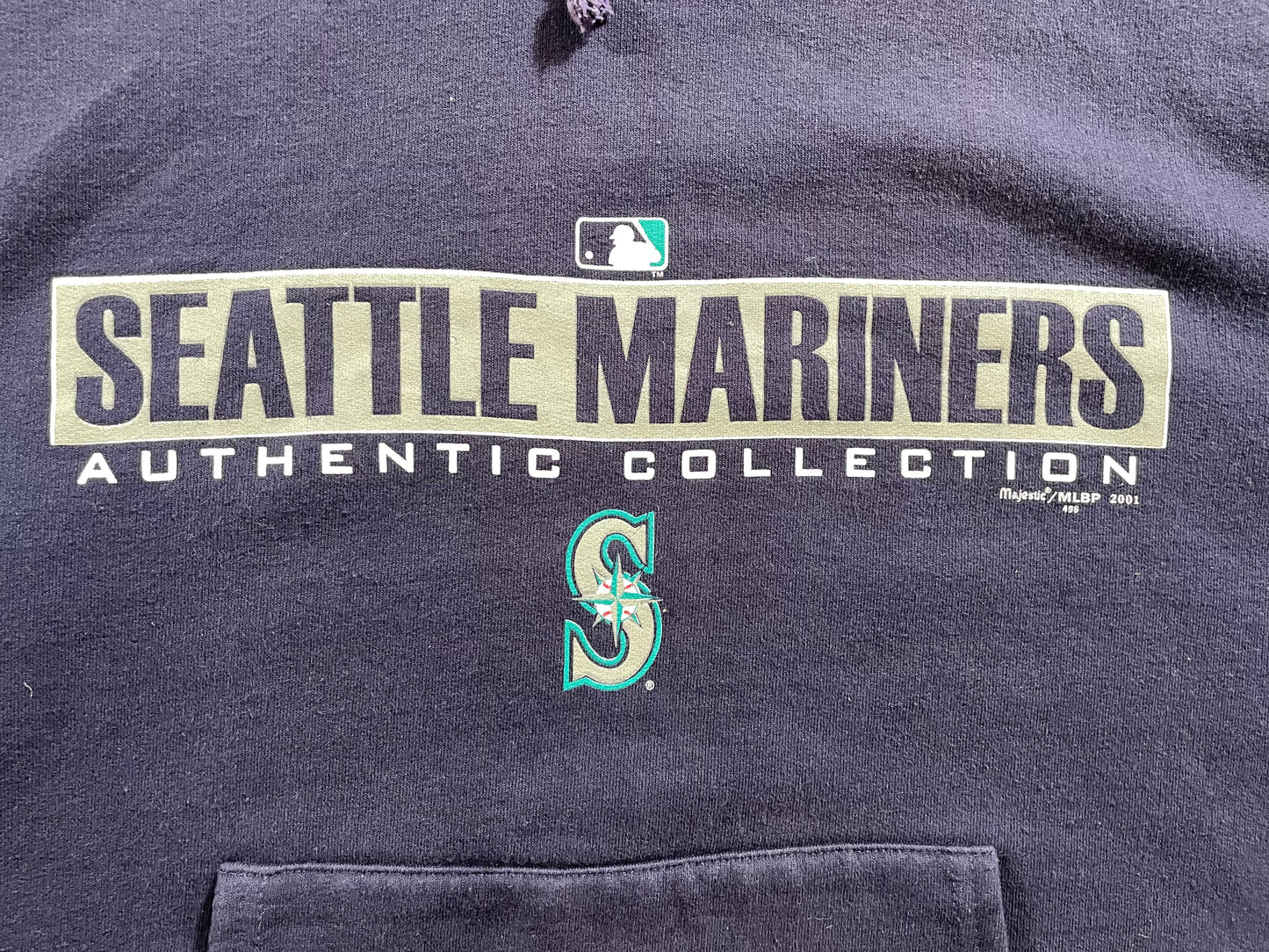 2001 Majestic Seattle Mariners Hoodie Medium M