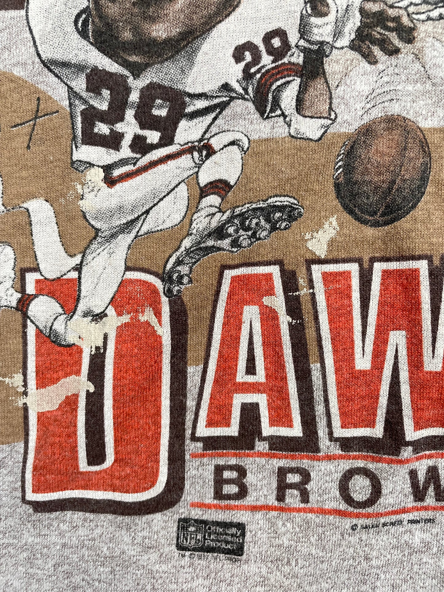 1980s Cleveland Browns Hanford Dixon Frank Minnifield Dawg Pound Large